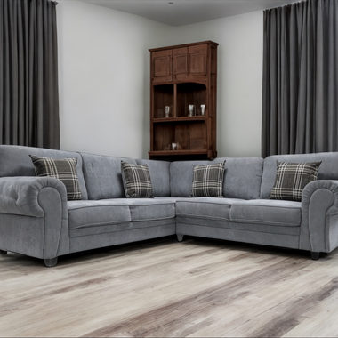 Verona full back corner sofa grey