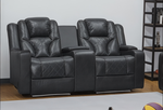 Bravado 3 + 2 Genuine Leather Power Recliner Sofa With Adjustable Headrest And Extras