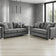 Milano Sofa - Fullback & Cushions 3 + 2 Seater Set Grey