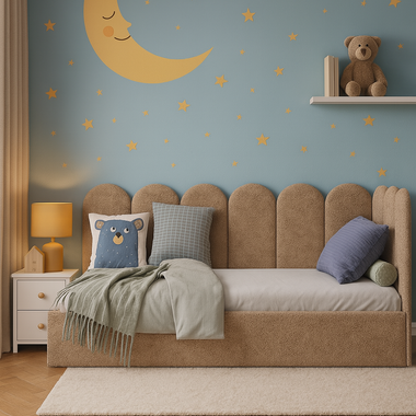 The Pepper Bed Frame 3ft Single 4ft Small Double Upholstered Toddler Bed 