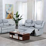 Luxe Leather Recliner Sofa Set - D F Beds