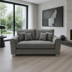 Milano Sofa - Fullback & Cushions 2 Seater Sofa Grey
