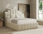 Paneling Bed Frame Fabric - D F Beds - DF Beds