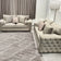 Mayfair Chesterfield Sofa Fullback & Cushions Cream 3 + 2 Seater Set