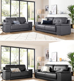 Grey Leather Sofa