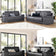 Grey Leather Sofa