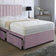 Apollo Pink Divan Bed Base With Lined Headboard - DF Beds