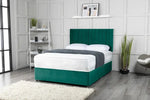 Olly Grey Divan Bed With Lined Headboard - DF Beds