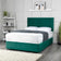 Olly Grey Divan Bed With Lined Headboard - DF Beds
