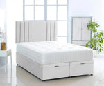 Vertical Lined Ottoman Storage Divan Bed with Headboard - DF Beds