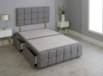 Cuboid Cube Divan Bed Frame With Headboard - DF Beds