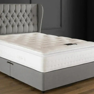Divan Bed With Chesterfield Wing Curved Headboard - DF Beds