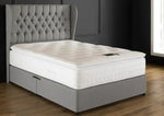 Divan Bed With Chesterfield Wing Curved Headboard - DF Beds