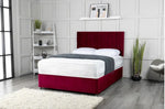 Olly Grey Divan Bed With Lined Headboard - DF Beds