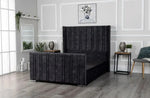 Luxe Winged Upholstered Bed Frames - D F Beds - DF Beds