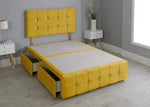 Cuboid Cube Divan Bed Frame With Headboard - DF Beds