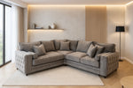 Mayfair Chesterfield Sofa Fullback & Cushions Mink Regular Corner 