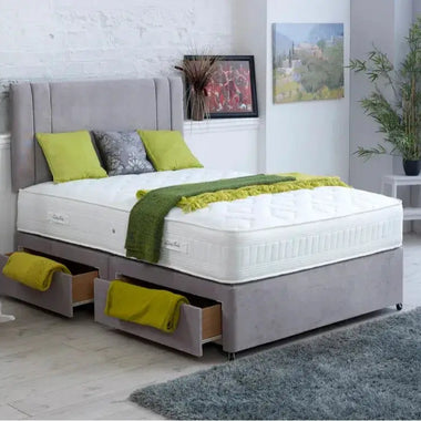 Havana Modern Headboard Design Bed With Lined Headboard - DF Beds