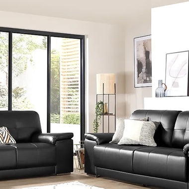 Grey Leather Sofa