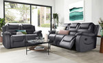 Leather Reclining Sofa Set