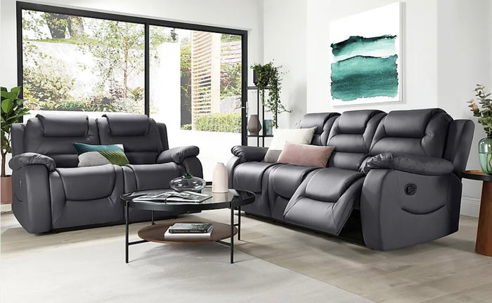 Leather Reclining Sofa Set