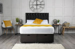 Florence Ottoman Storage Divan Bed with Headboard - DF Beds