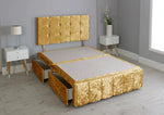 Cuboid Cube Divan Bed Frame With Headboard - DF Beds
