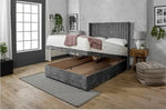 Sauvage Wing Ottoman Storage Divan Bed with Headboard - DF Beds
