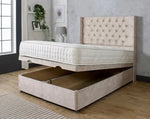 Emily Wing Ottoman Storage Divan Bed with Headboard - DF Beds