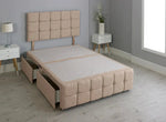 Cuboid Cube Divan Bed Frame With Headboard - DF Beds