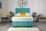 Cube Ottoman Storage Divan Bed with Headboard - DF Beds