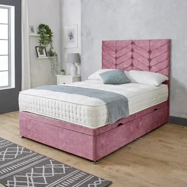 Rose Storage Divan Bed with Headboard - DF Beds