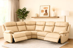 Malfi Modular Genuine Leather Electric Recliner Sofa Corner 2c2 Sofa Beige