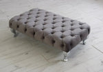 Queen Ann Chesterfield Footstool - DF Beds