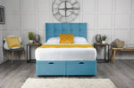 Cube Ottoman Storage Divan Bed with Headboard - DF Beds