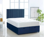 Vertical Lined Ottoman Storage Divan Bed with Headboard - DF Beds