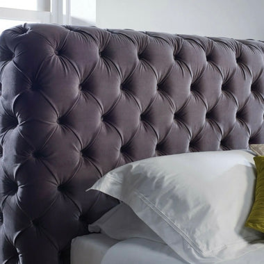 single upholstered bed