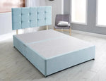 Divan Bed Base With Cube Wingback Headboard - DF Beds