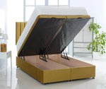 Vertical Lined Ottoman Storage Divan Bed with Headboard - DF Beds