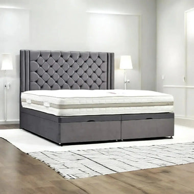 Dakota Ottoman Storage Divan Bed with Headboard - DF Beds