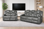 Bravado 3 + 2 Air Leather Power Recliner Sofa With Adjustable Headrest And Extras