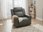 Hudson Genuine Leather Electric Recliner Sofa - DF Beds