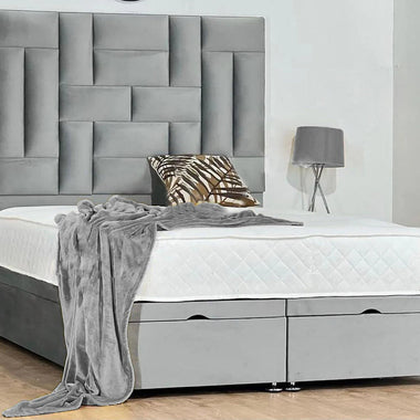 Coulage ottoman bed base with headboard