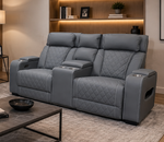 Knightsbridge LED Power Reclining 3 + 2 Sofa Set – Beige Modern Home Theater Comfort