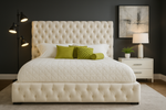 Trafalgar Upholstered Chesterfield Bed Frame 6ft Super King Ivory 