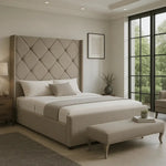 Arabella Upholstered Wingback Bed Frame - DF Beds
