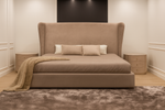 Freya Wide Wingback Curved Bed Frame