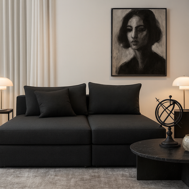 Marco Home Cinema Sofa Couch Cream Teddy Boucle 