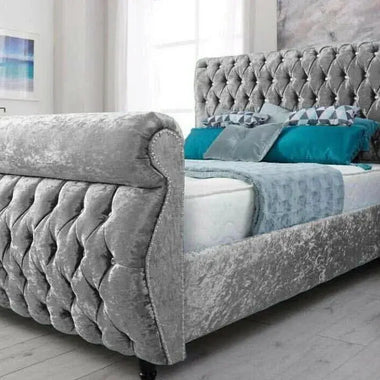 Royal Swan Sleigh Bed Frame - DF Beds