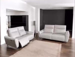 Bella Genuine Leather Power Recliner Sofa Cream, Black or Grey